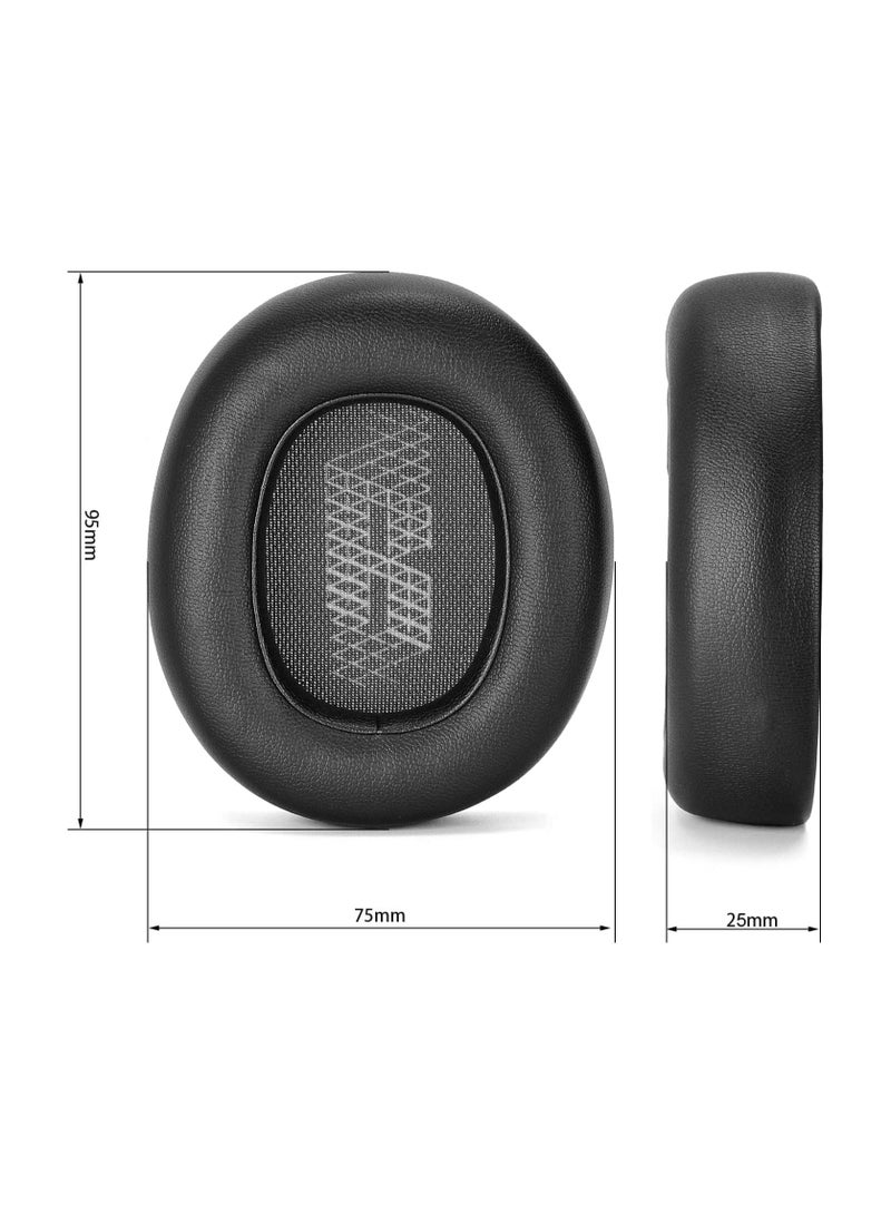 وسادة أذن بديلة من إسفنج الذاكرة Live 650 BTNC E65BTNC متوافقة مع سماعات JBL E65 E65BTNC / Duet NC / Live 650BTNC Live 660 BTNC (أسود) - Image 3